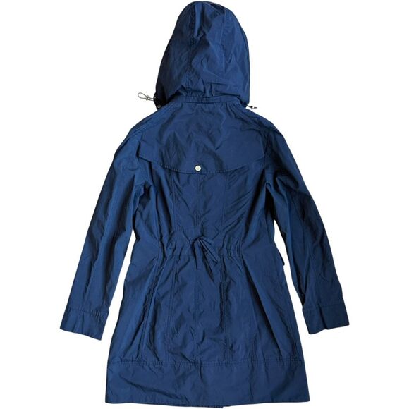 Cole Haan Women's Back Bow Packable Hooded Rain Jacket XS - Picture 3 of 7
